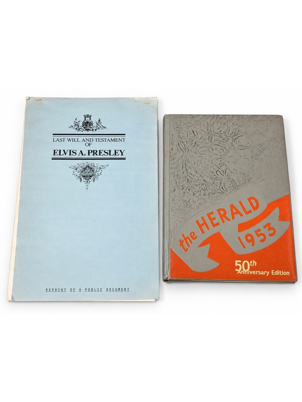 Elvis Presley 1953 Senior Herald 50th Anniversary + Last Will Testament Reprint